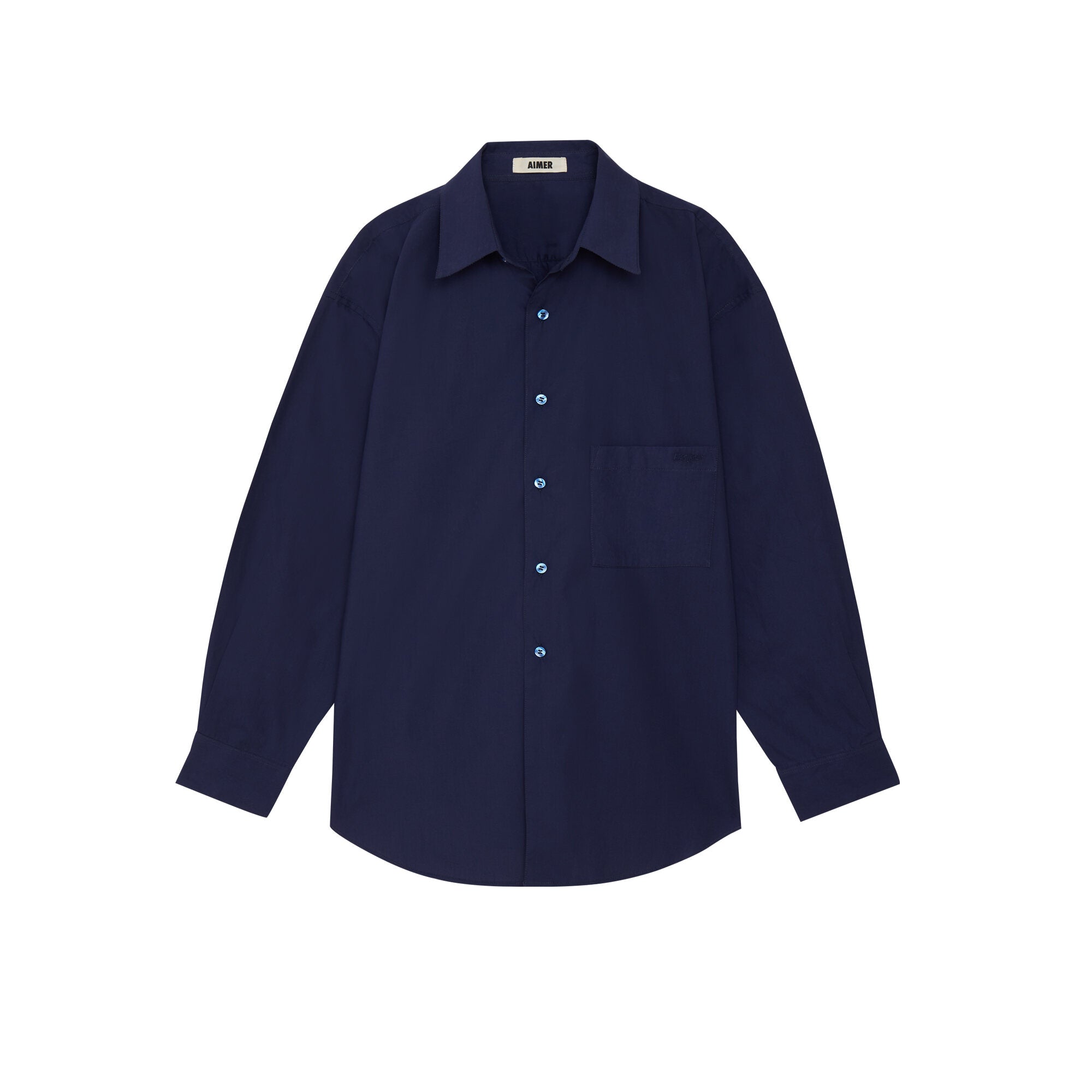 AIMER - Essential Oversized Shirt in Navy Bonjour