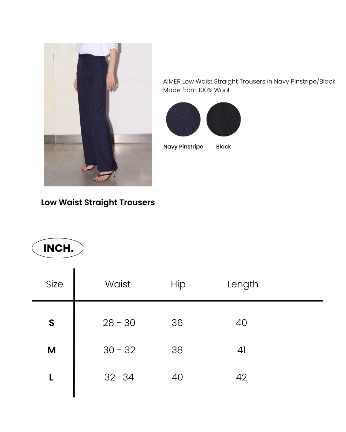 SS25 Elevated Office - Low Waist Straight Trousers