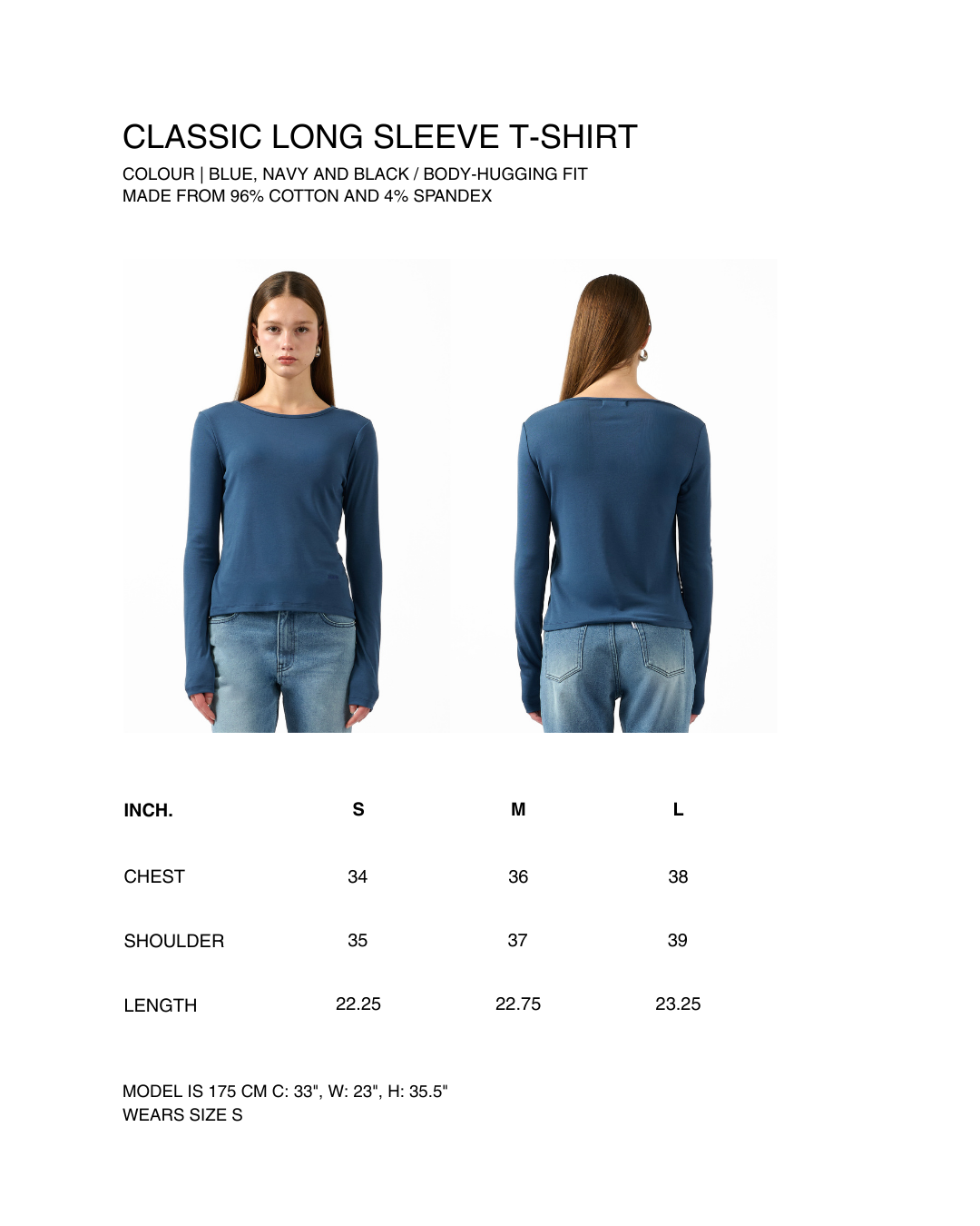 AIMER Core Essential - Classic Long Sleeve T-Shirt in Navy