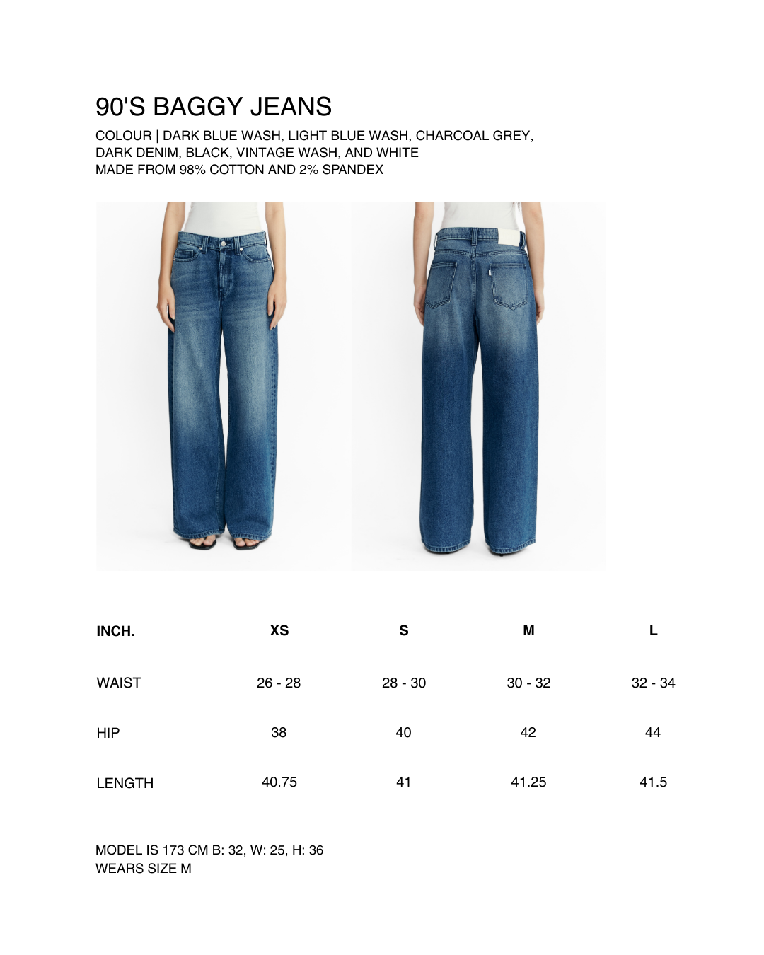 AIMER - 90s Baggy Jeans in Charcoal Grey