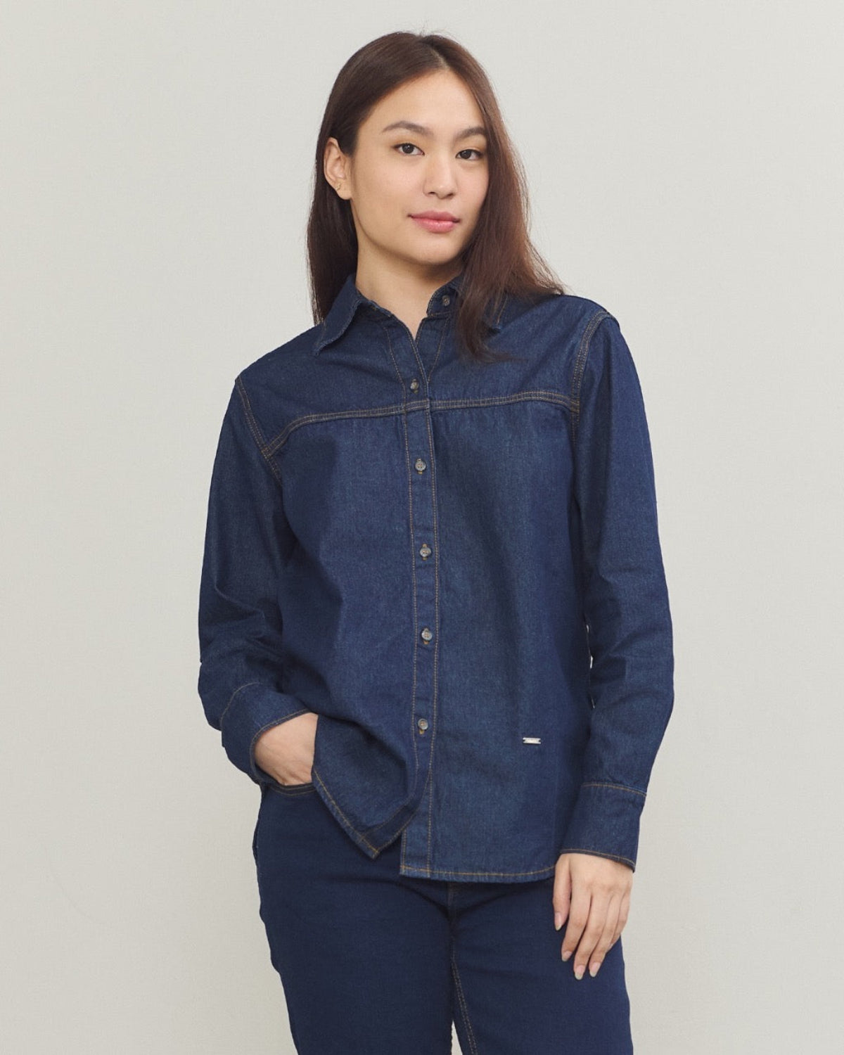 AIMER - Essential Regular Fit Shirt in Dark Denim