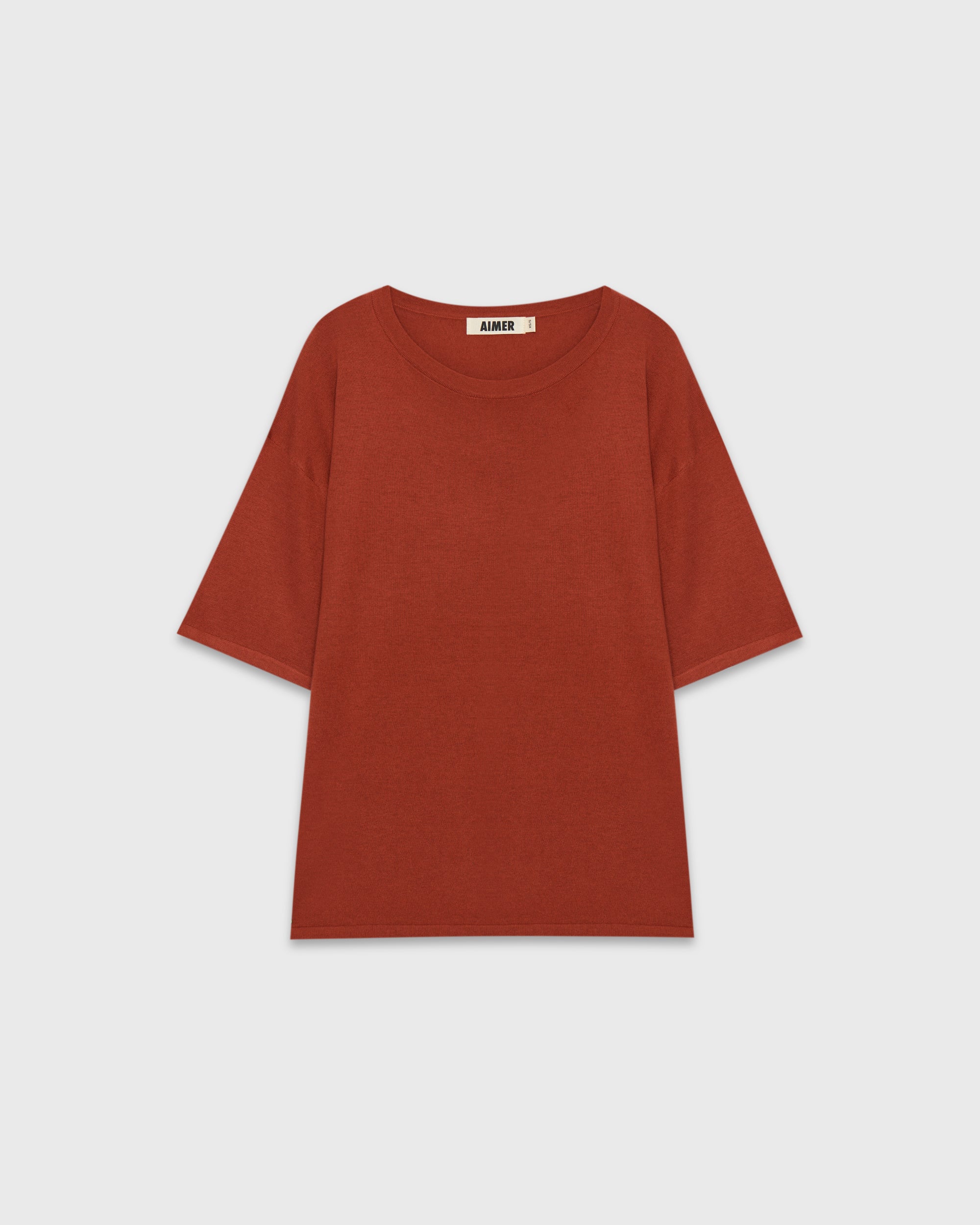 Jungle Urbaine - Oversized Cashmere Tee in Burnt Orange