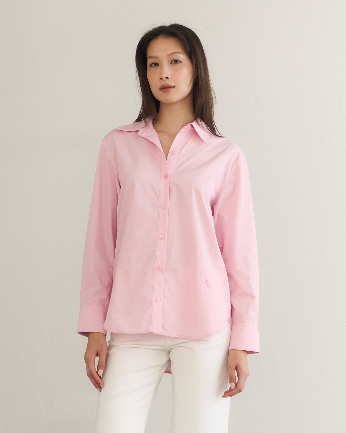 SS25 Day To Night Edition - Essential Regular Fit Shirt in Pink Cotton