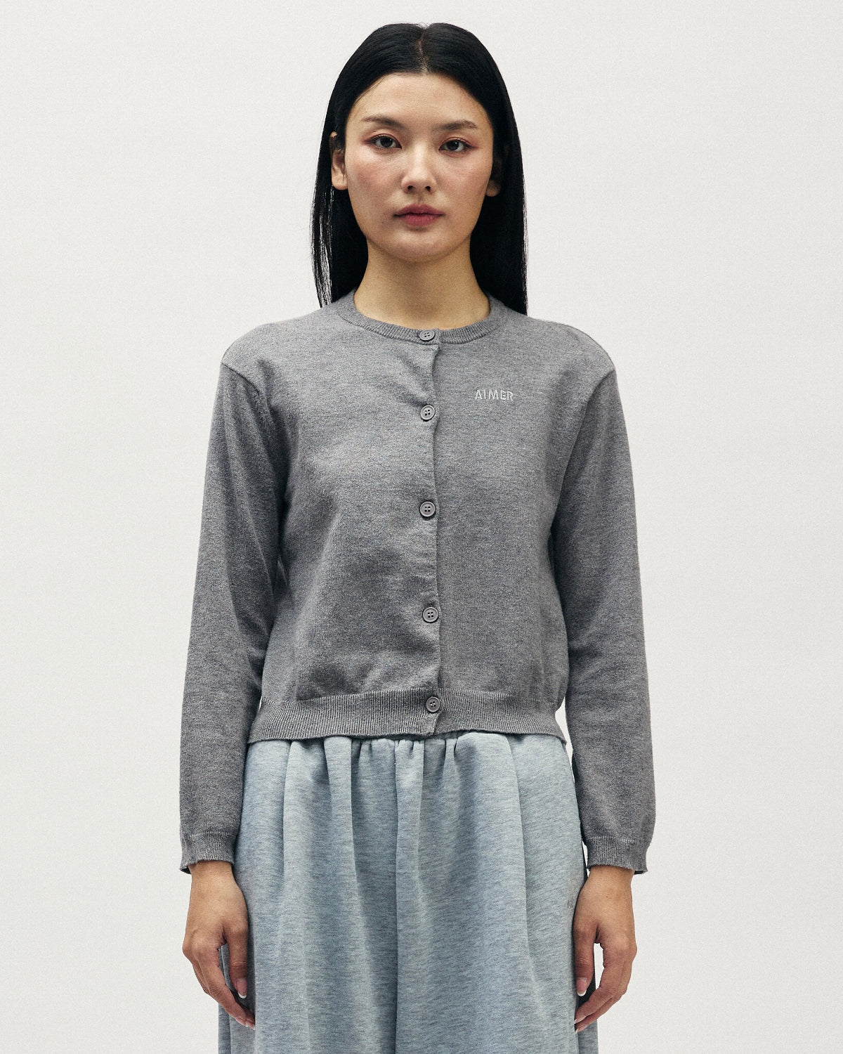 AIMER - Essential Cardigan in Grey