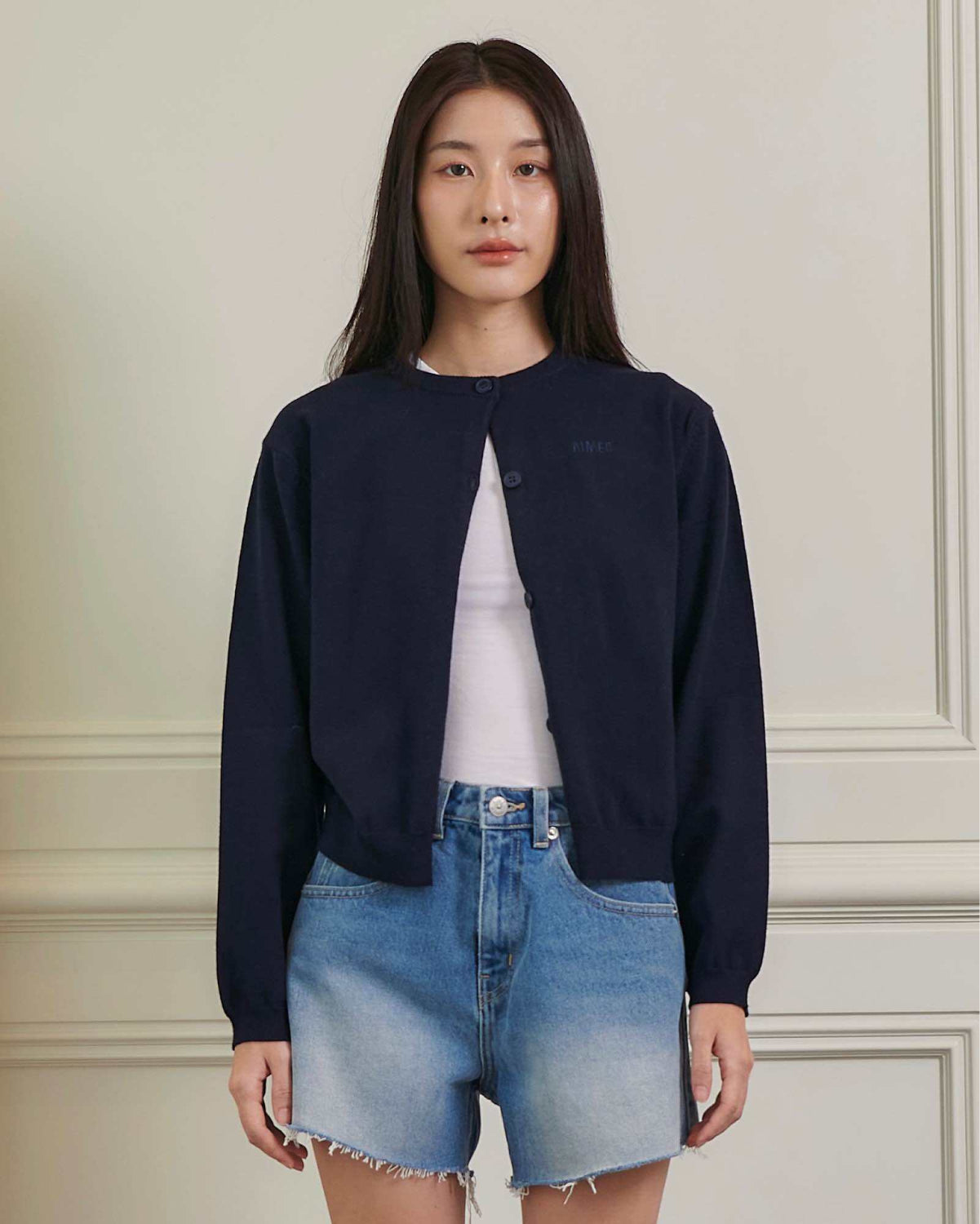 AIMER - Essential Cardigan in Navy