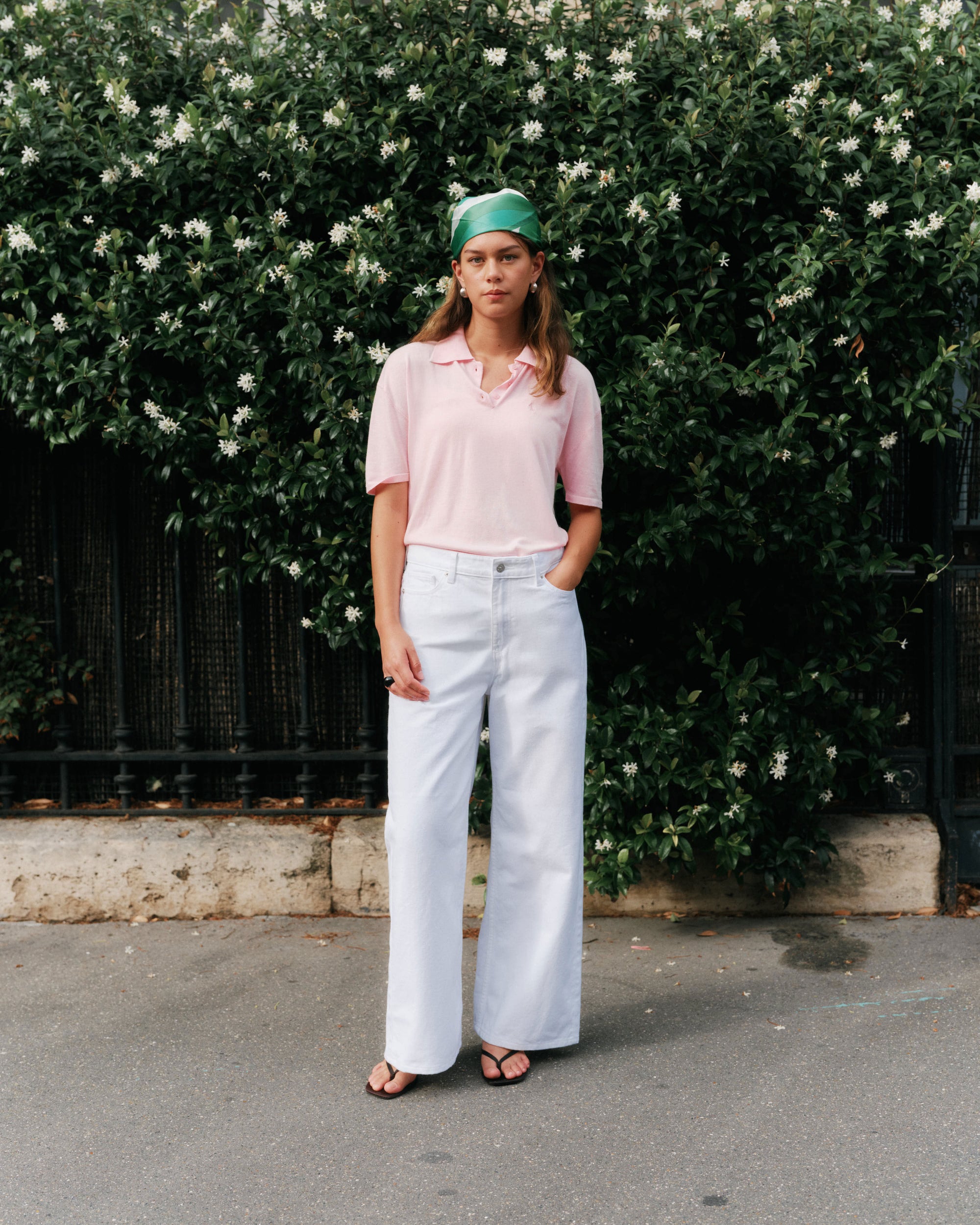 Été Parisien - Oversized Polo Top in Pink