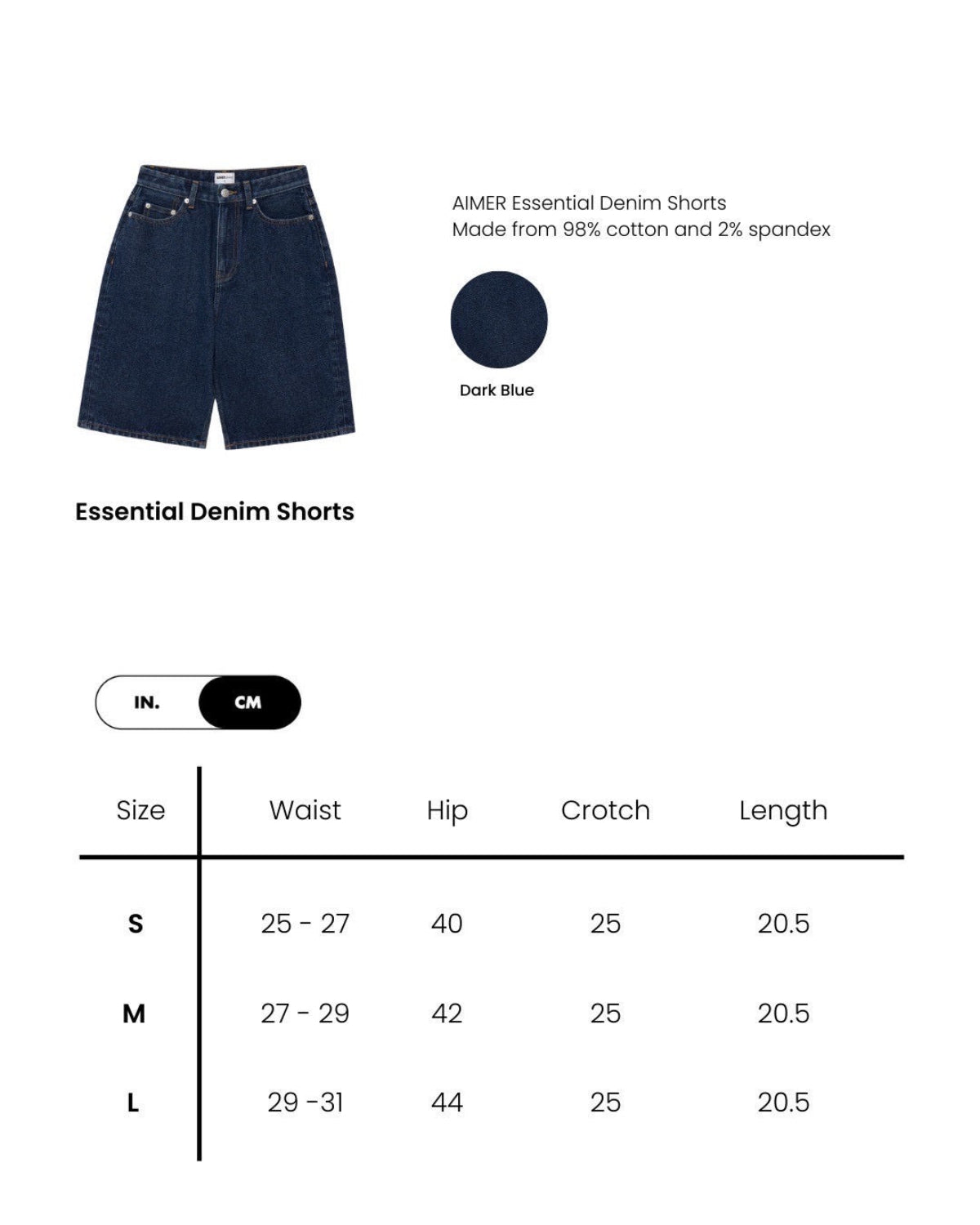 SS25 Denim - Bermuda Denim Shorts in Black