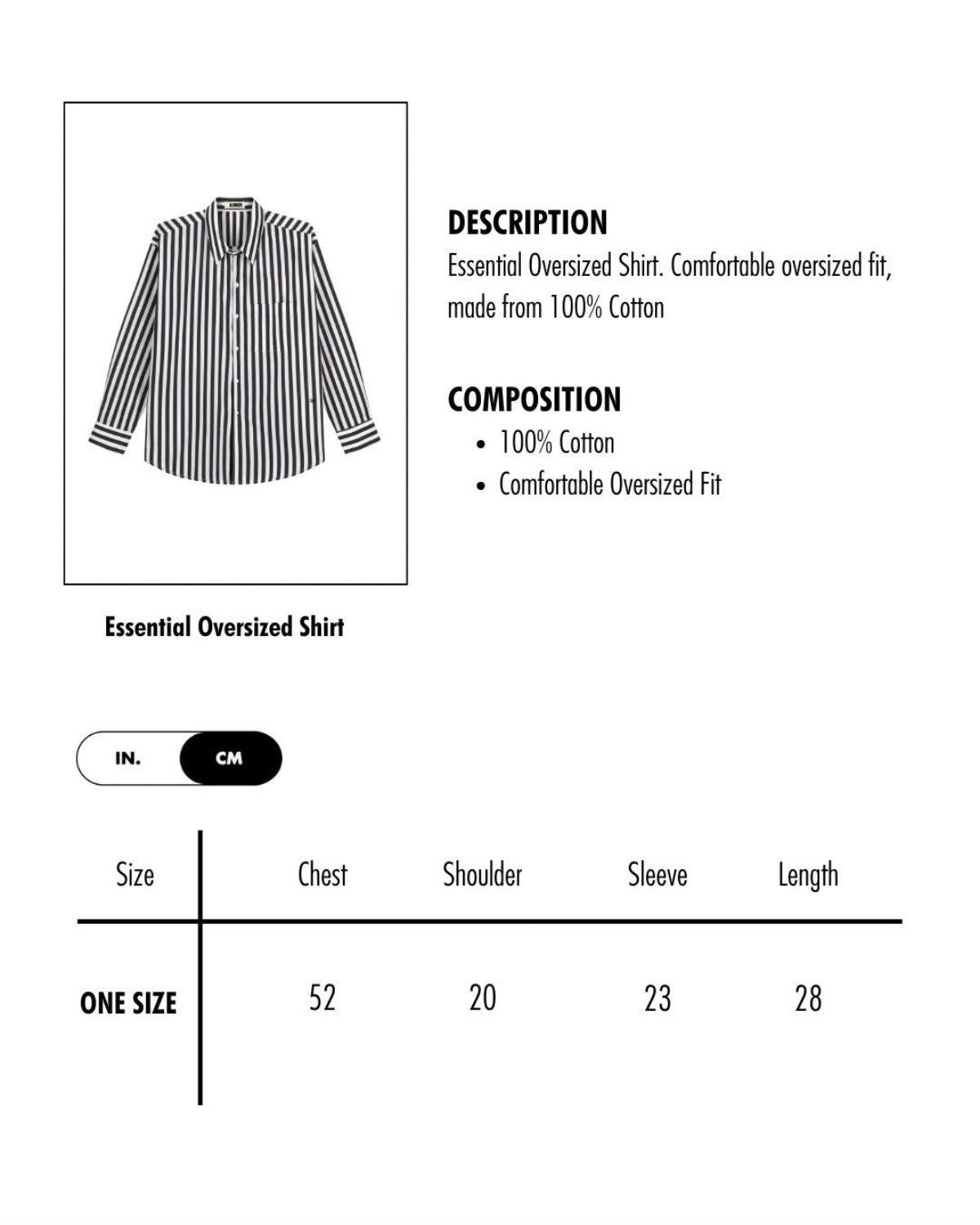 Le Hotelier - Essential Oversized Shirt in Stripes