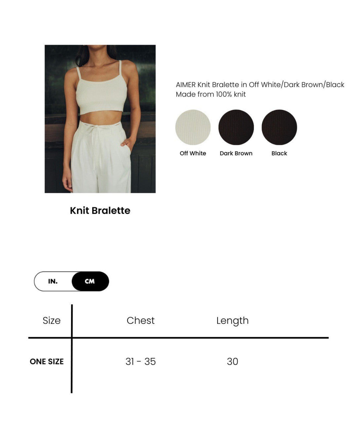 Holiday Collection - Knit Bralette in Black