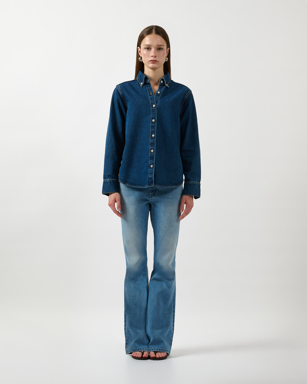 AIMER Denim Edition - Essential Regular Fit Shirt in Indigo Denim