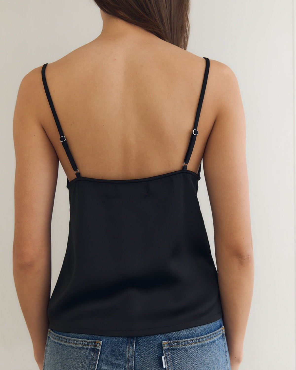 SS25 Day To Night Edition - V-Neck Blouse in Black Satin White Lace