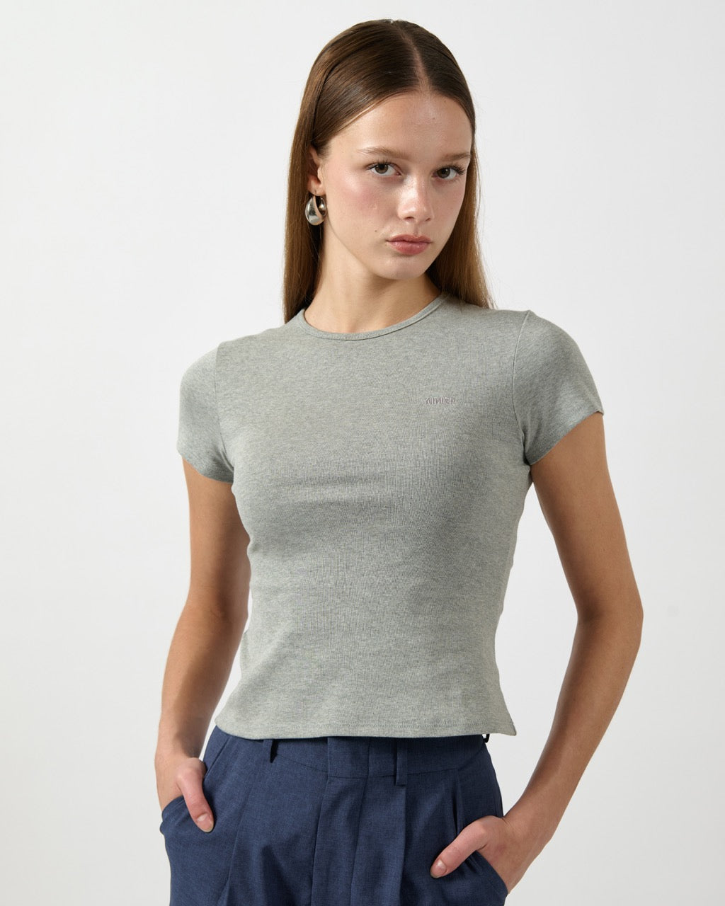 AIMER Core Essential - Ivy Slim Fit T-Shirt in Grey