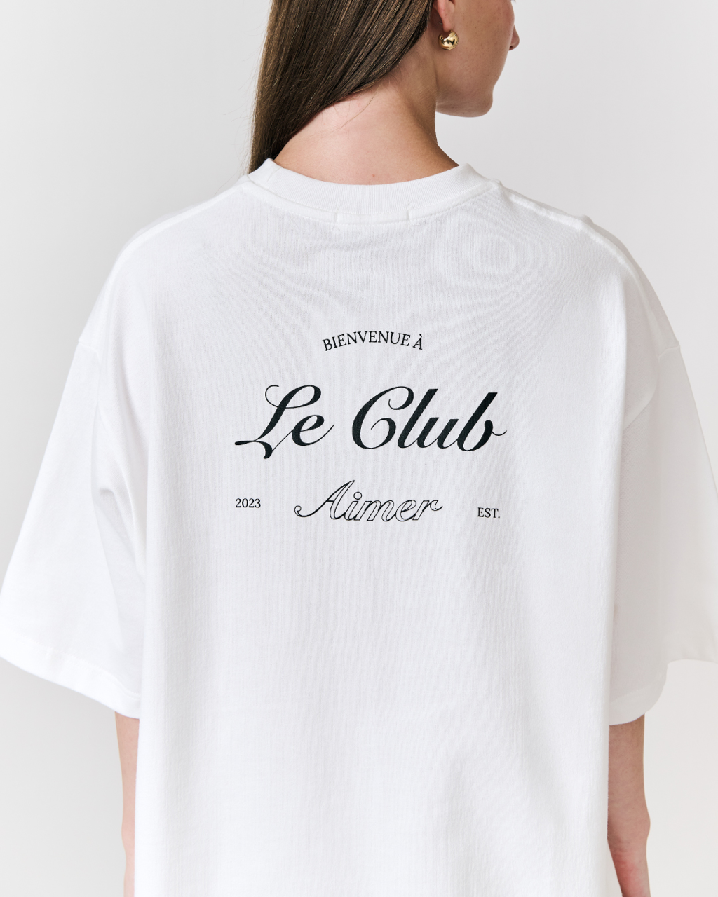 Été Parisien - Le Club Oversized T-Shirt in White