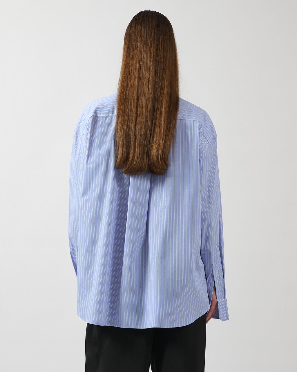 AIMER Core Essential - Oversized Shirt in Blue Pinstripe