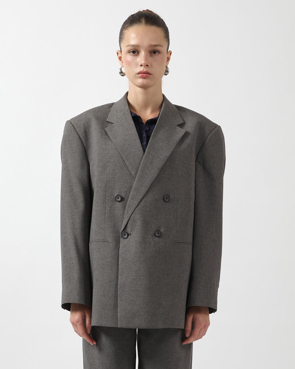 AIMER Core Essential - Double Breasted Blazer in Grey