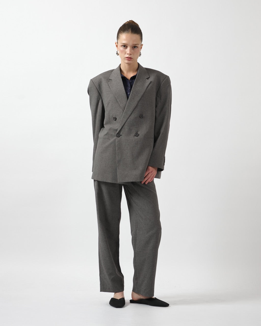 AIMER Core Essential - Double Breasted Blazer in Grey
