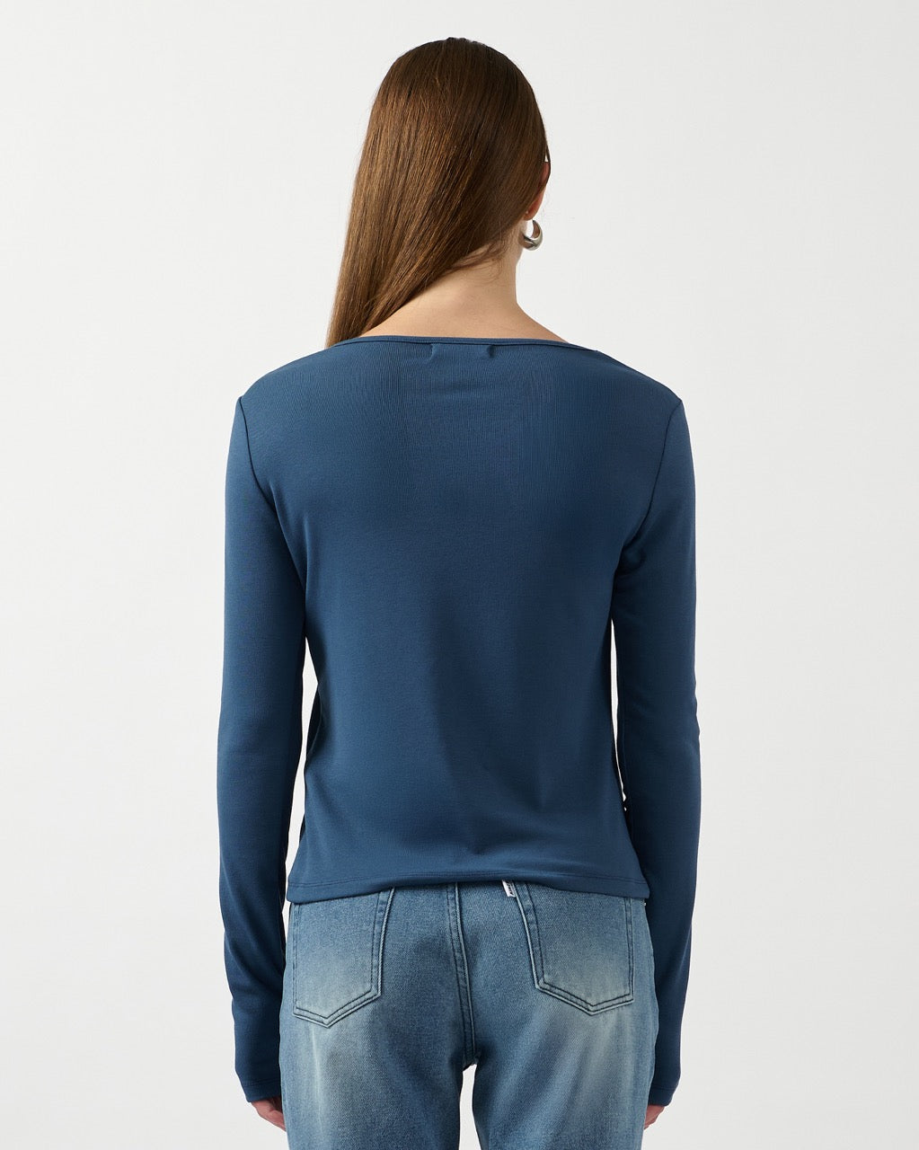 AIMER Core Essential - Classic Long Sleeve T-Shirt in Blue