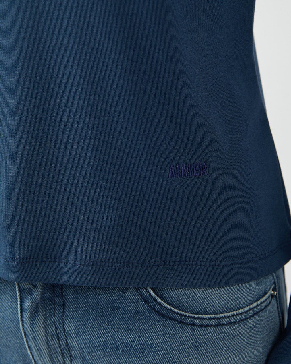 AIMER Core Essential - Classic Long Sleeve T-Shirt in Blue