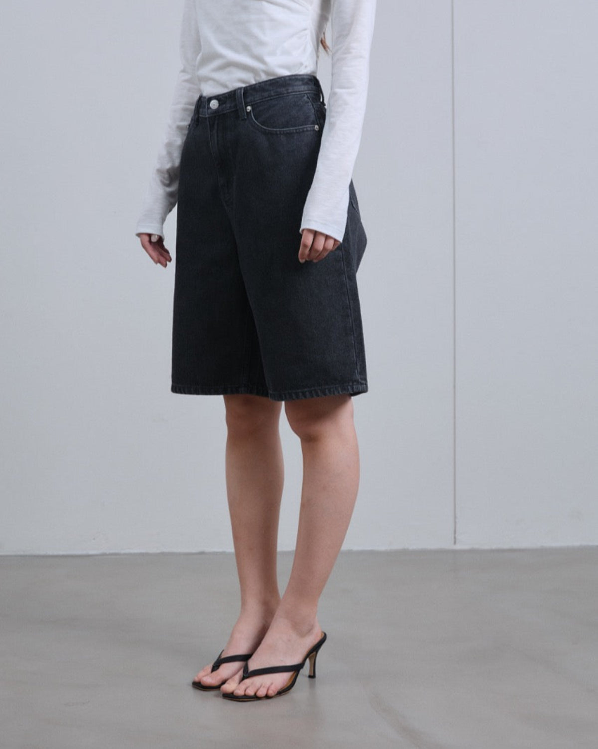 SS25 Denim - Bermuda Denim Shorts in Black