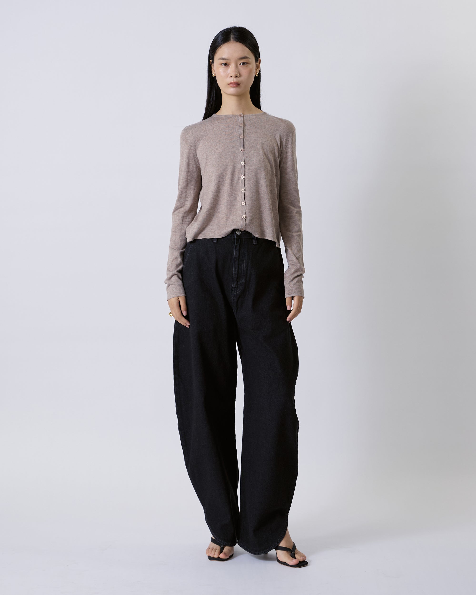 Jungle Urbaine - Cashmere Knitted Cardigan in Mocha
