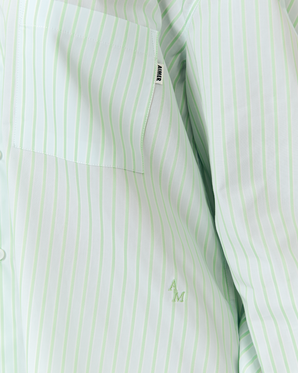 Été Parisien - Essential Oversized Shirt in Melon Light Blue Stripe