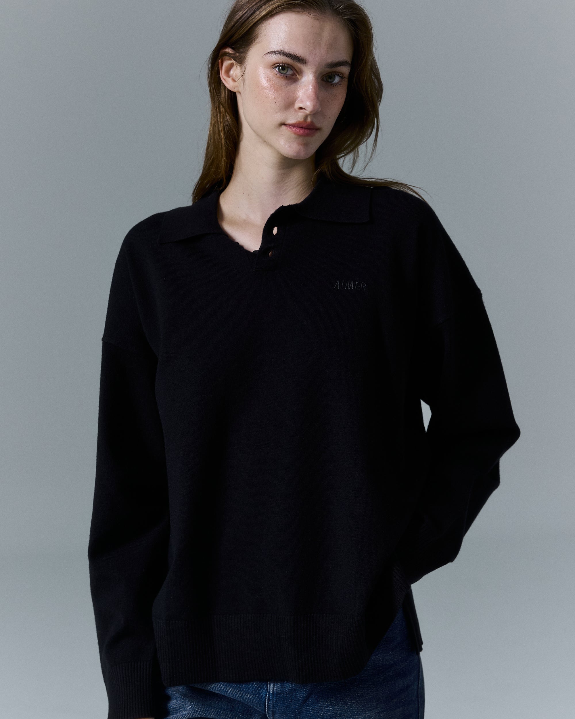 Oversize Knit Polo