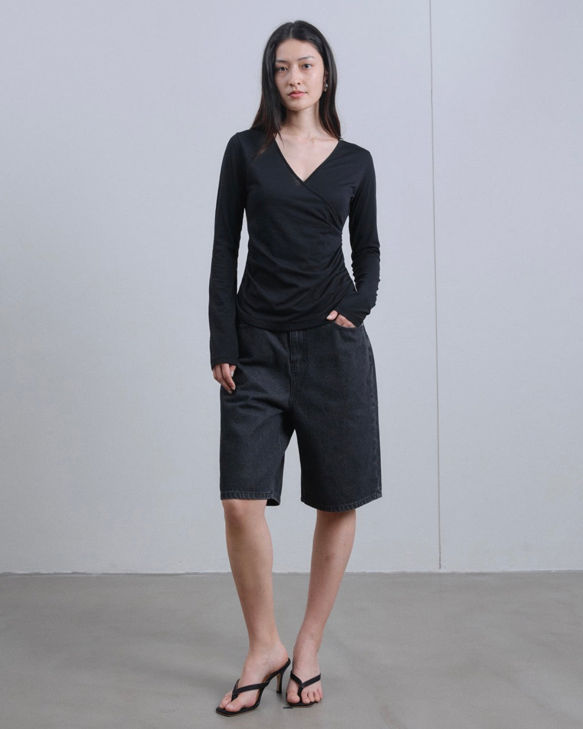 SS25 Denim - Bermuda Denim Shorts in Black
