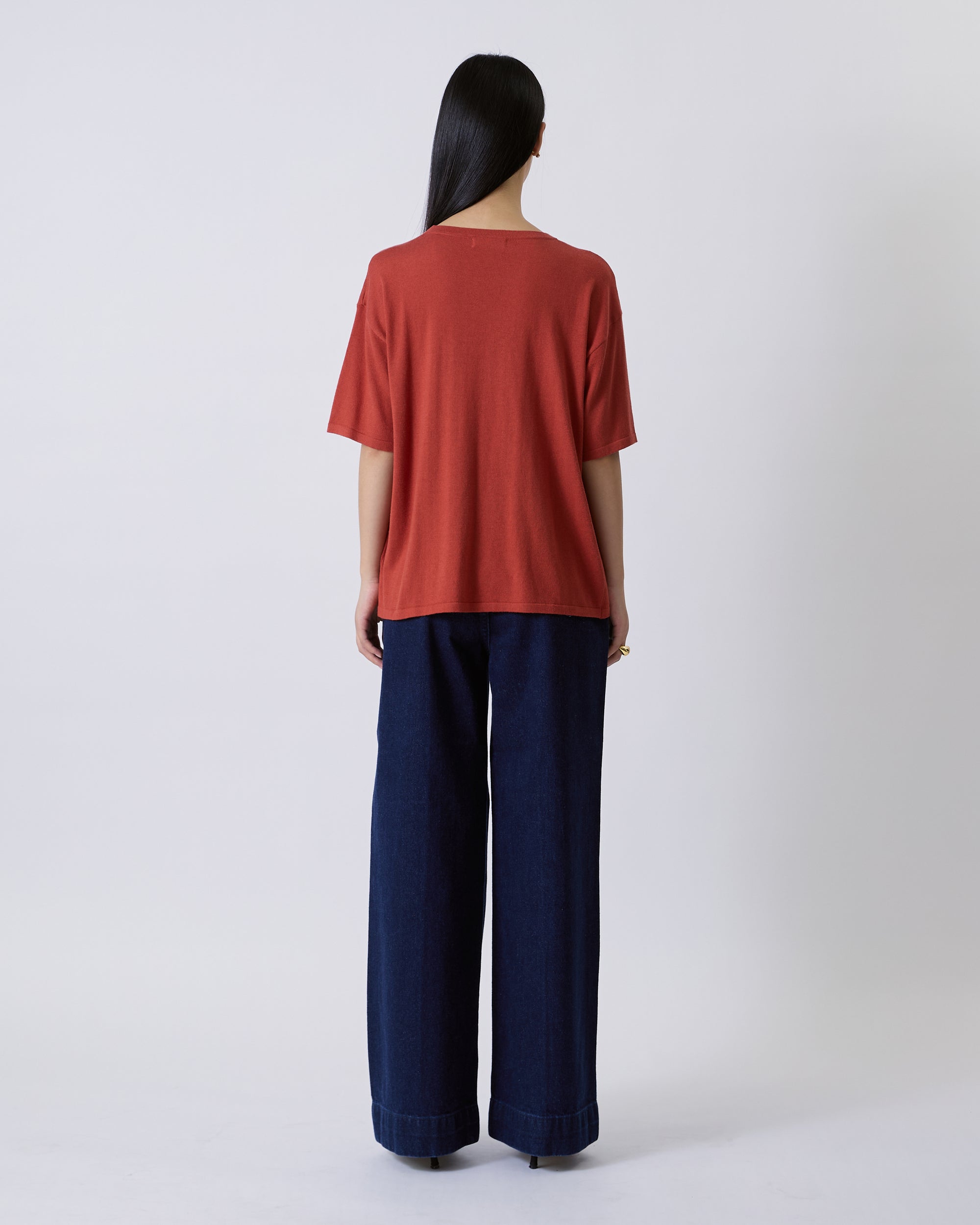 Jungle Urbaine - Oversized Cashmere Tee in Burnt Orange