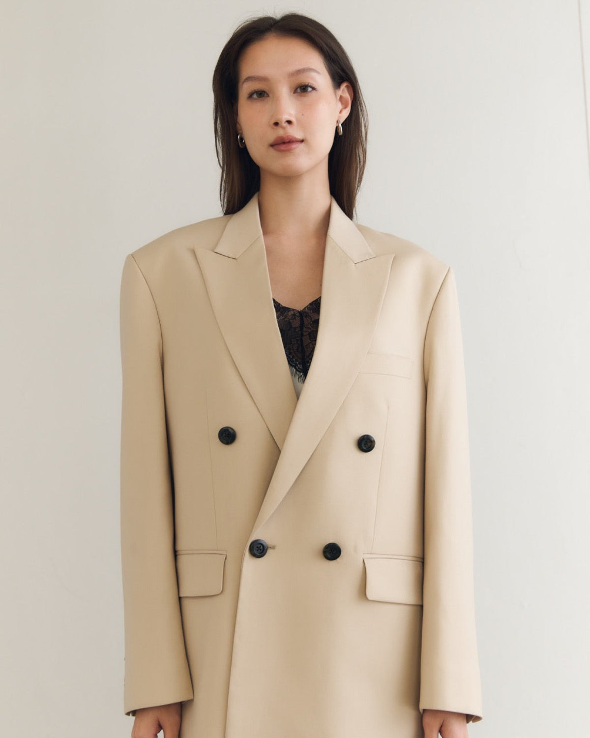 SS25 Day To Night Edition - Double Breasted Suit in Ivory Wool