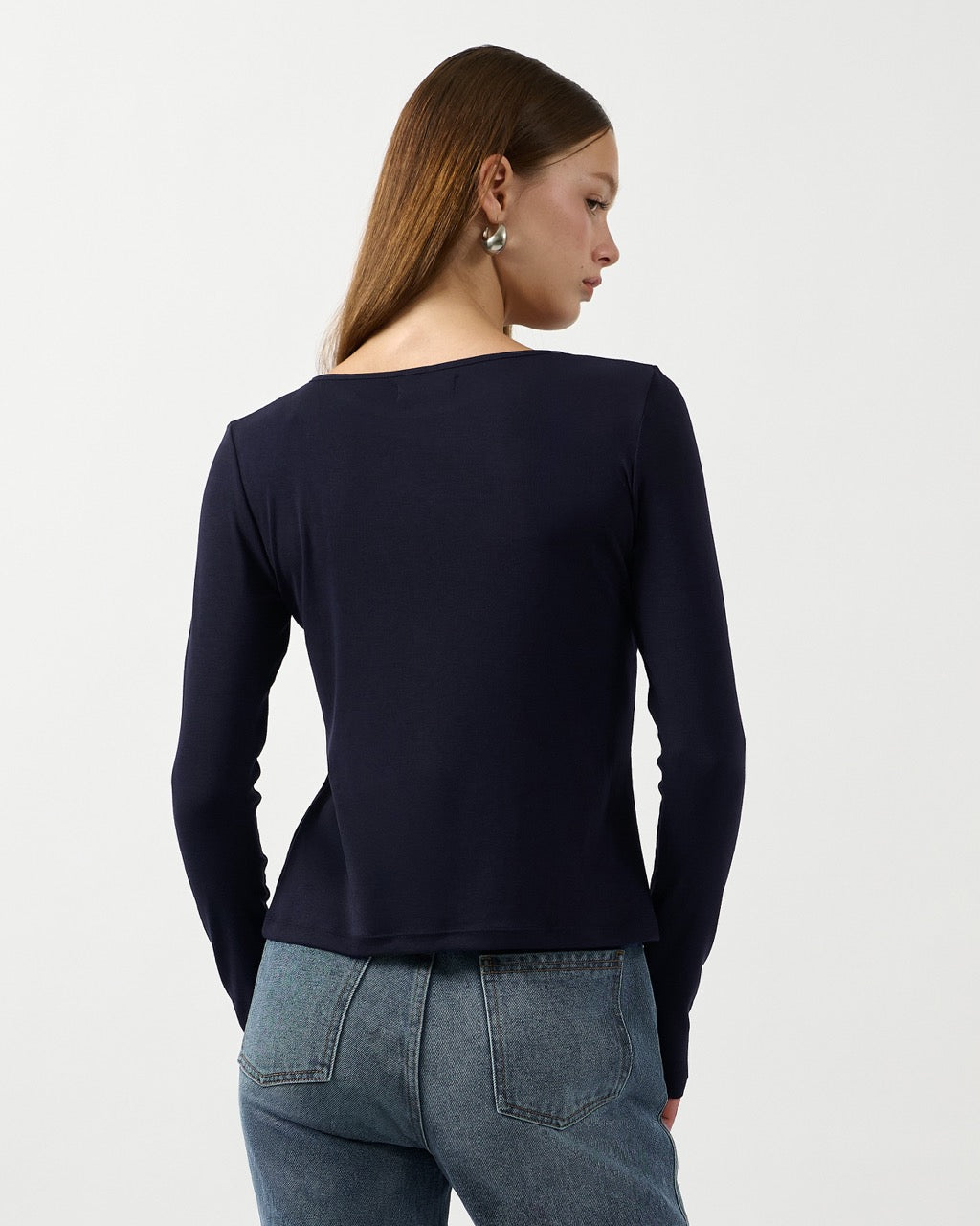 AIMER Core Essential - Classic Long Sleeve T-Shirt in Navy
