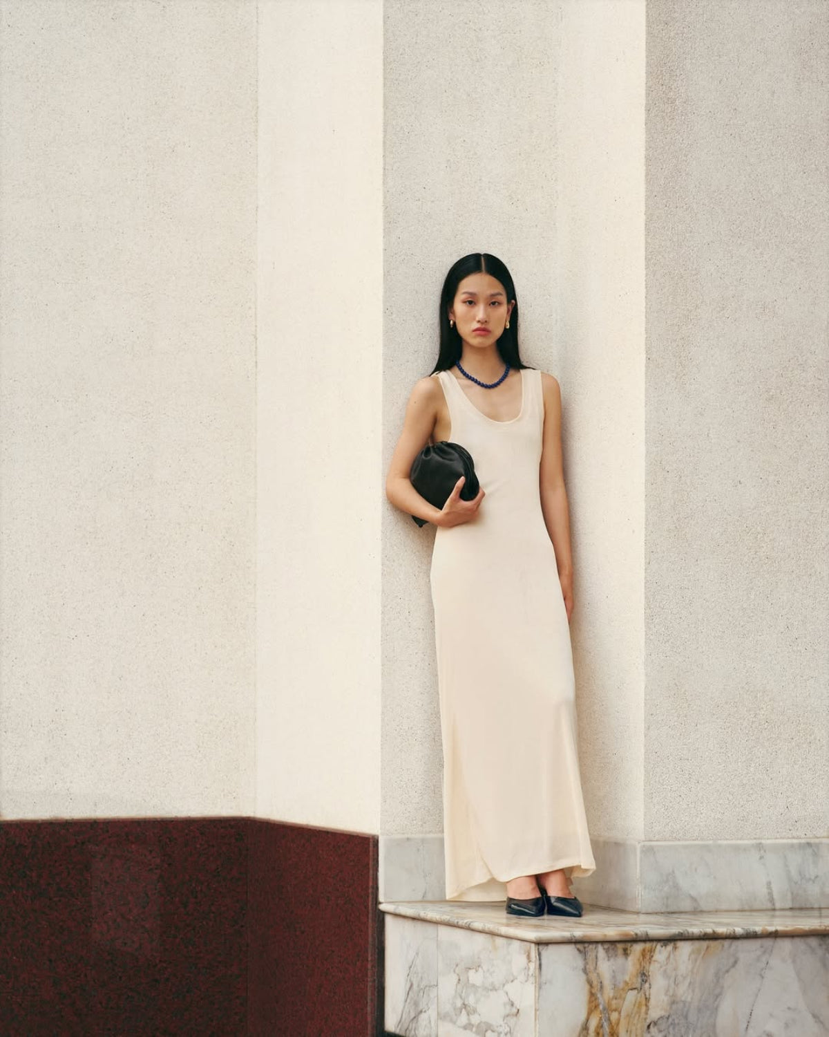 Cruise Collection - U-Neck Dress in Sand Bizu