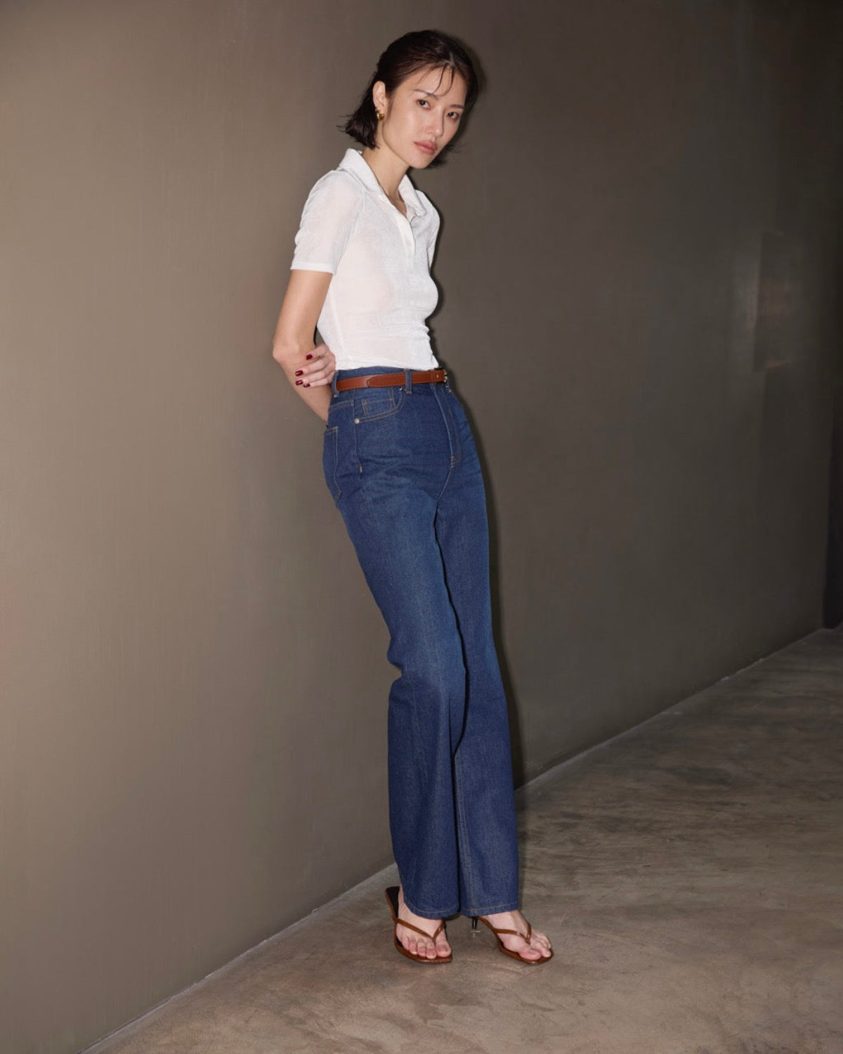 SS25 Elevated Office - Classic Short Sleeve Polo in White Bizu