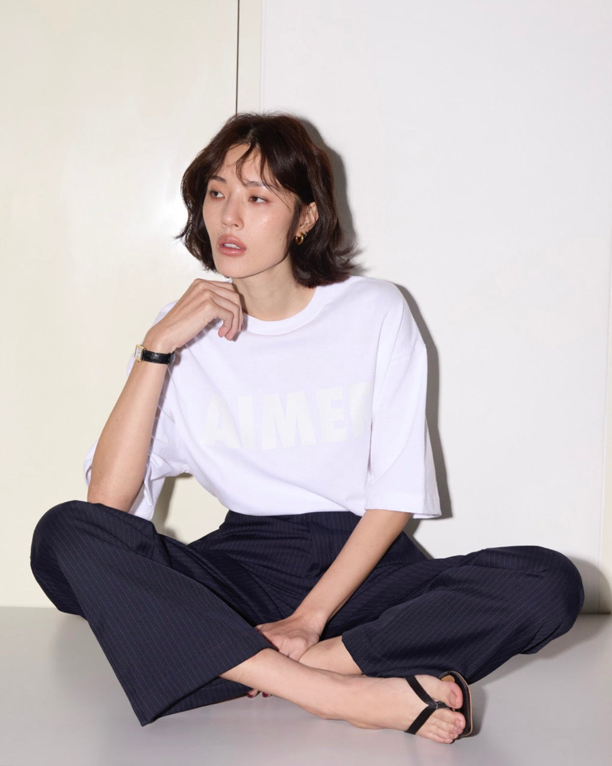 AIMER - Logo T-Shirt Tone on Tone in White