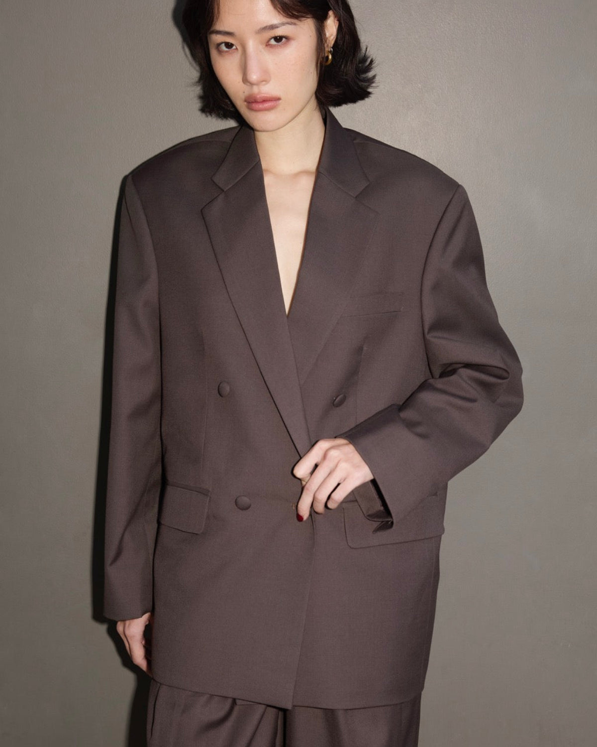 SS25 Elevated Office - Double Breasted Suit in Dark Brown