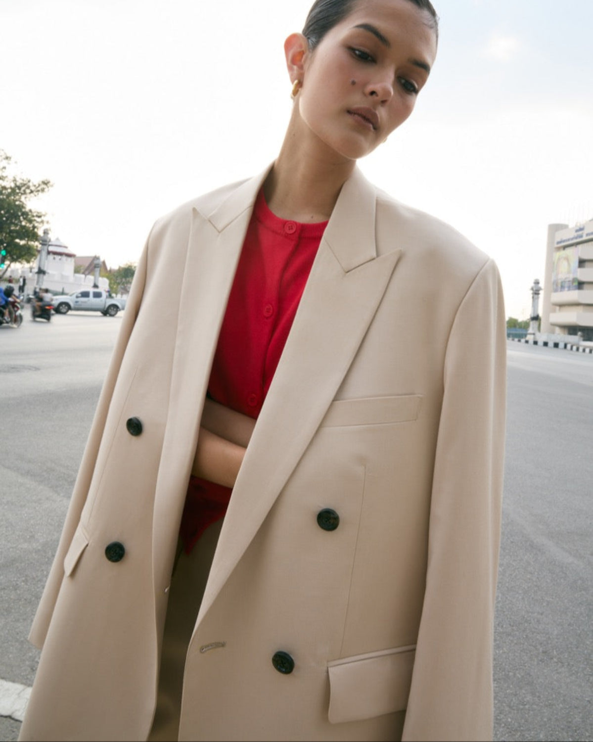 SS25 Day To Night Edition - Double Breasted Suit in Ivory Wool