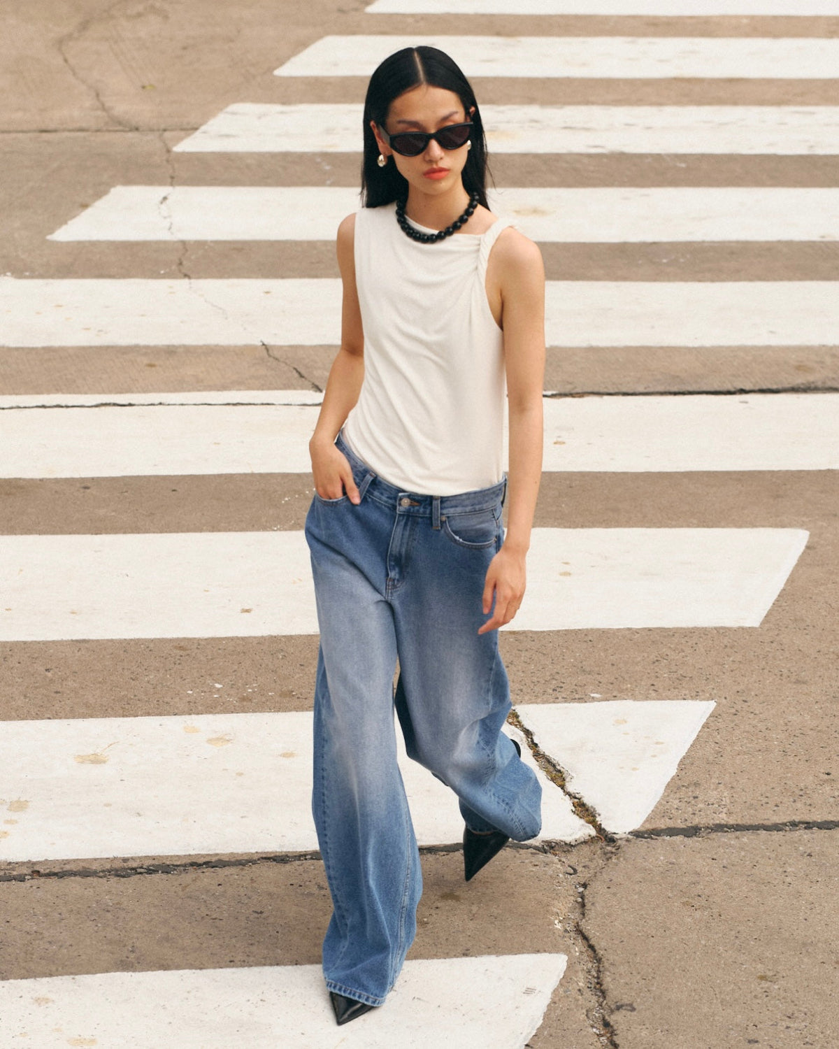 Cruise Collection - Ruched Top in White