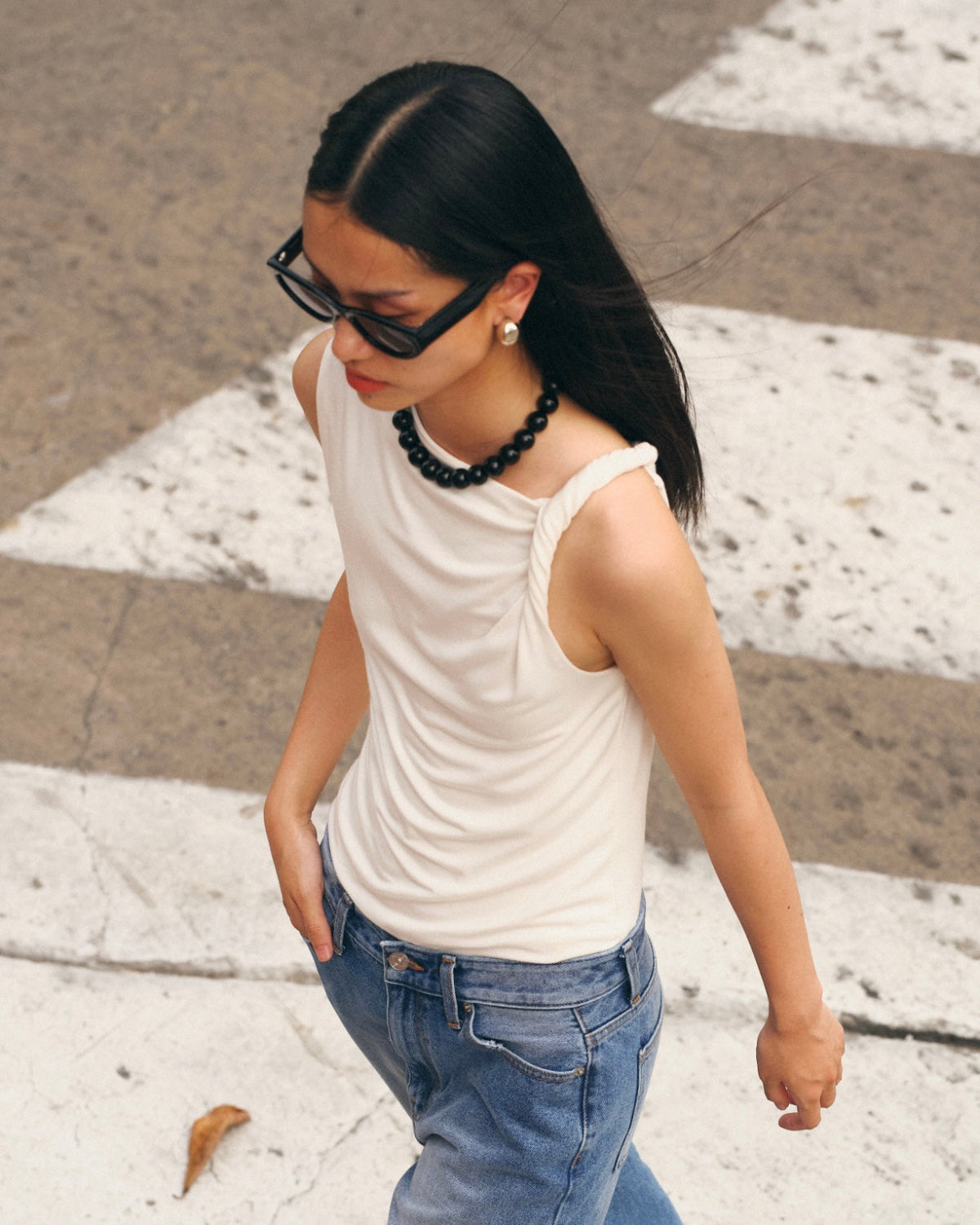 Cruise Collection - Ruched Top in White