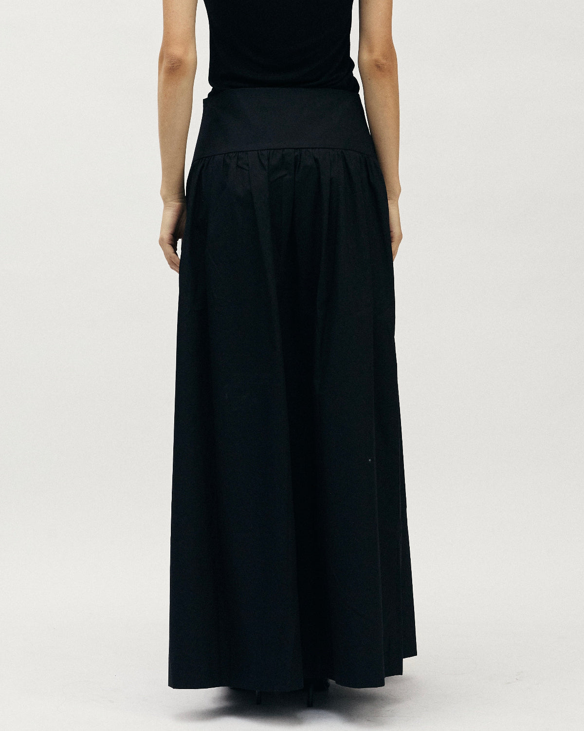AIMER - Oversized A Skirt in Black Cotton