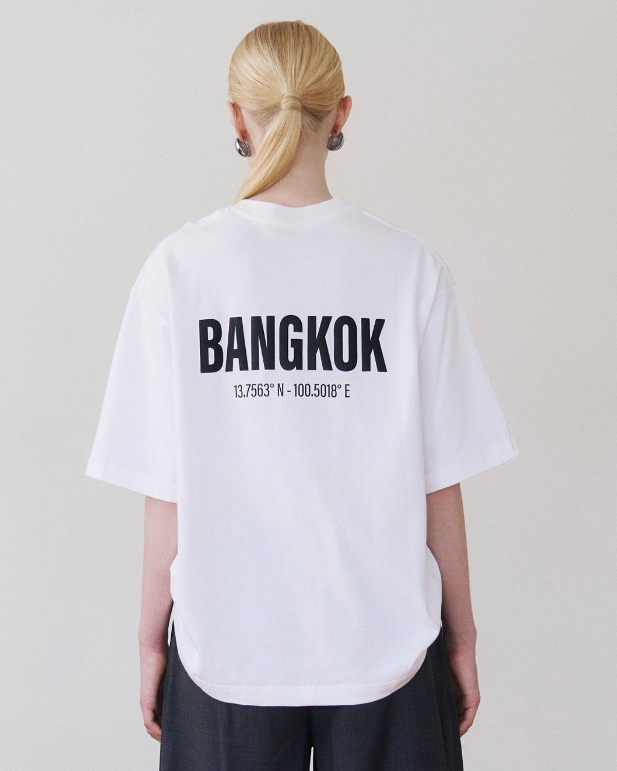 Holiday Collection - Graphic Oversized T-Shirt in Bangkok White